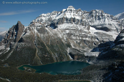 Wiwaxy Peaks and Mount Huber over Lake O'Hara