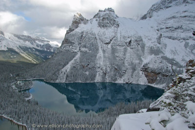Wiwaxy Peaks over Lake OHara from the Opabin Trail