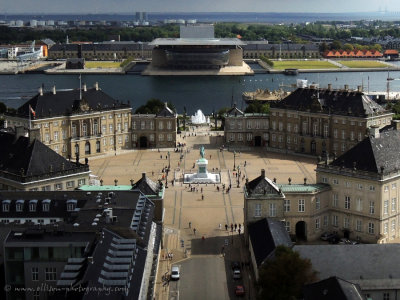 view of Amalienborg from the Marble Church