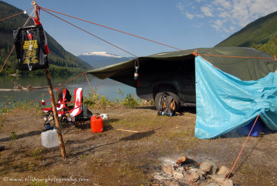 wild-camping at Downie Creek/Lake Revelstoke