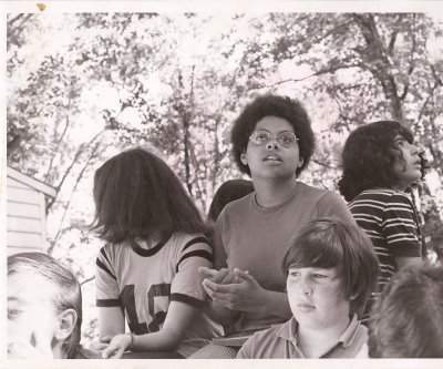 Campers watching Olympic cultural program 1967.jpg