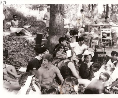 Campers & staff watching Olympic cultural program 1967.jpg