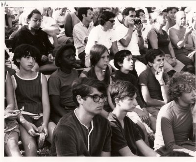Campers & staff watching Olympic cultural program 1967 5.jpg