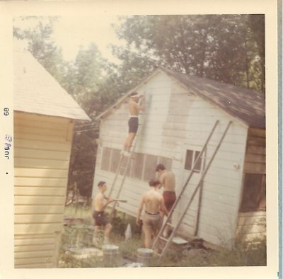 Painting L to R Jeff Schwartz, Bobby Smith, Simon J Klein & Jeremy Schneider 1968.jpg