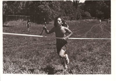 Winner of a relay race on the sportsfield 1968.jpg