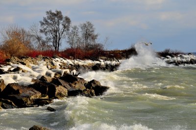 High winds and waves
