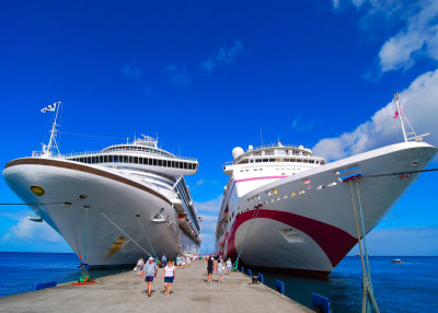 Emerald Princess and Ocean Village, Grenada