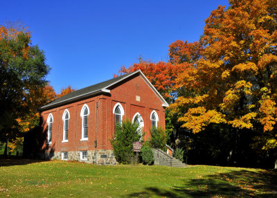 Autumn Ontario - Church at Wesleyville ghost town