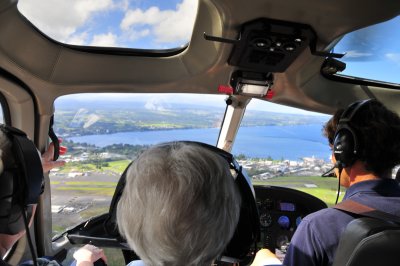 Inside Blue Hawaian Helicopter