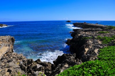 Rugged volcanic rock