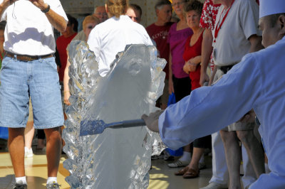 Ice carving