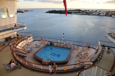 The terrace pool
