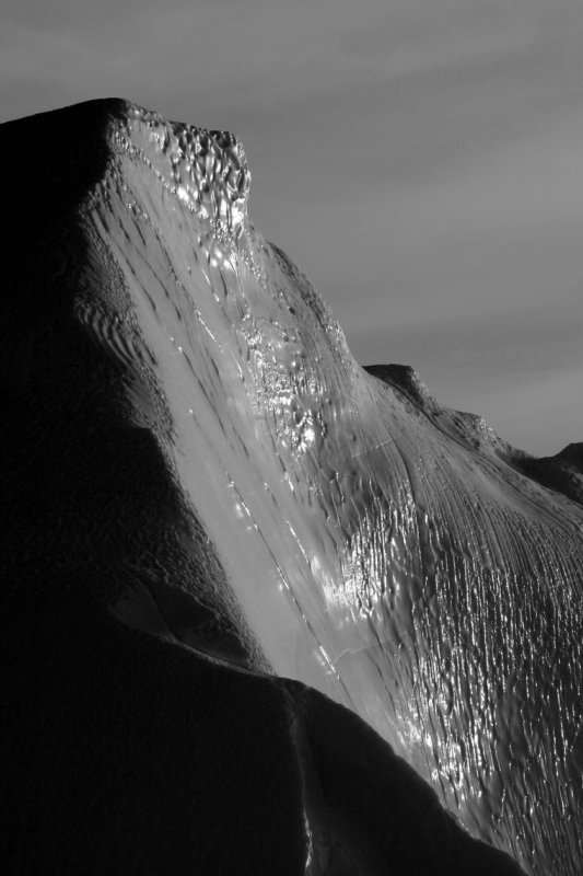 Midnightsun over the icefjord, Greenland