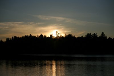 Algonquin National Park - Sunset over the lake, Canada
