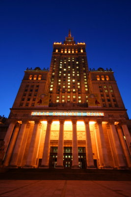 Palace of cultures and people, Warsaw (Poland)