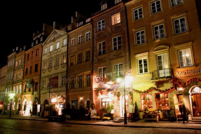 Marketplace in the oldtown of Warsaw (Poland)