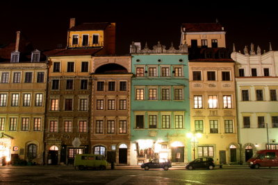 Marketplace in the oldtown of Warsaw (Poland)