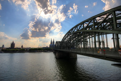 Cologne Cathedral and Train Bridge, Cologne (Germany)