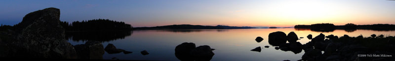 Panorama from Pulloselk by Pielinen Lake