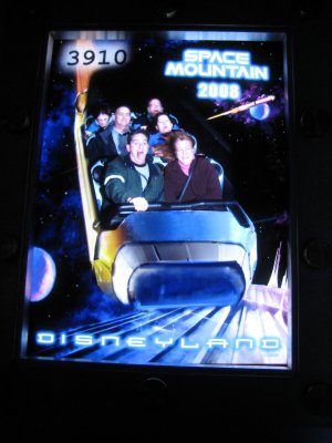 Someone was closing her eyes on Space Mountain!!