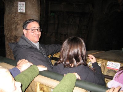 Chuck drove us safely through the Indiana Jones exhibit...masterful driving performance