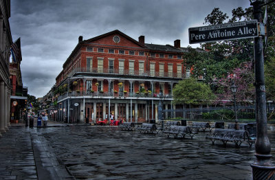 Jackson Square after an early rain