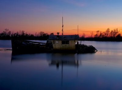 The wreck at Bayou Gauche