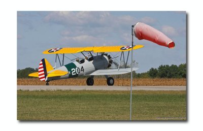 Stearman crosswind taxi