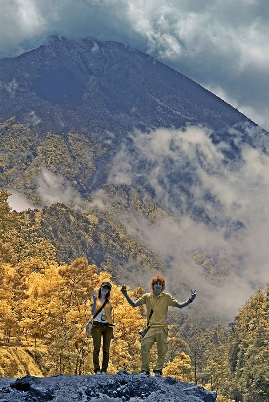 Massive Mt. Merapi on  Java, Indonesia