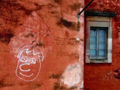 faces on the walls