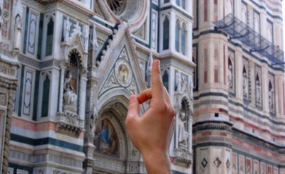 Florence -  Italy - Hands in the Cathedral square