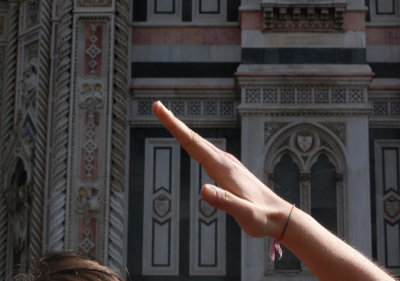 Florence -  Italy - Hands in the Cathedral square