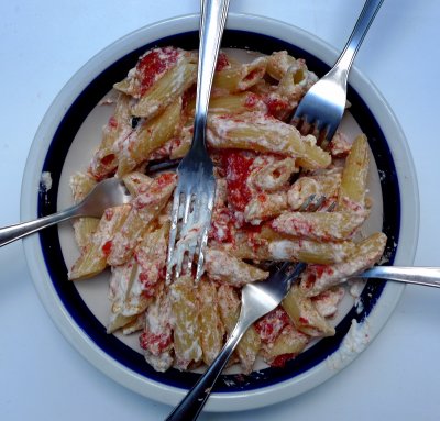If you're really hungry - Maccheroni &Ricotta (Italian pronunciation: [riˈkɔtːa]) and 5 forks