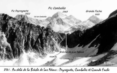 25 Brèche de Las Neous et Pics de Peyregnets, Cambales et Grande  Fache  