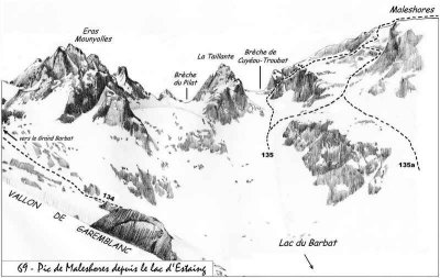 069 Aiguilles de Maleshores, accès au pic de Maleshores