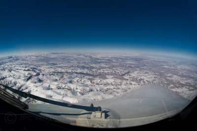 Fisheye view from the cockpit