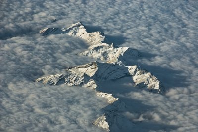 Alps through the clouds