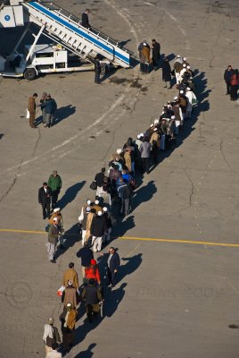Passengers in line