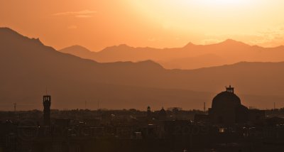 Sunset view over Kashan