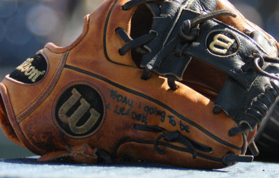 message on the glove...