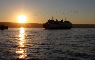 Mukilteo ferry sunset