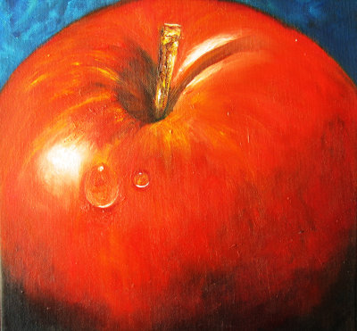 RED APPLE. 12 X 12 RED APPLE