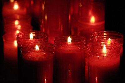 Red candles...