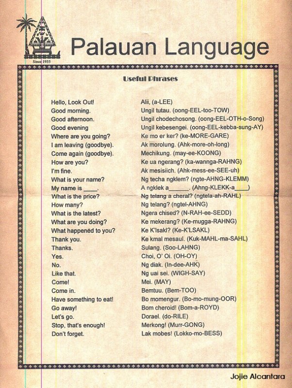 How to speak Palauan