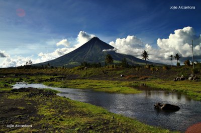 Mayon in a rural setting