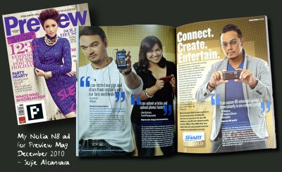 My Nokia N8  print ad for Preview Magazine