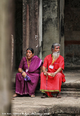 Tourists in temple