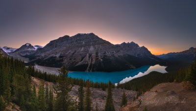 Peyto Lake at sunset