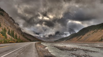 Few kilometres north from Columbia Icefields