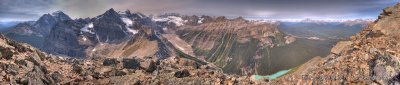 Lake Louise from Mt Fairview (2744m)